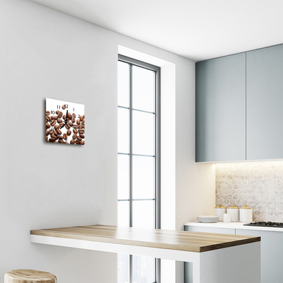 Relógio quadrado Grãos de café