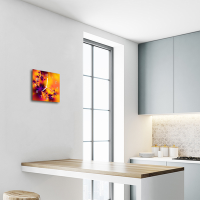 Relógio quadrado Flores