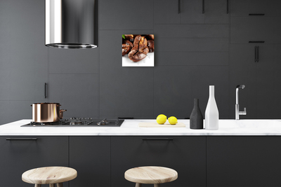 Relógio quadrado Grãos de café