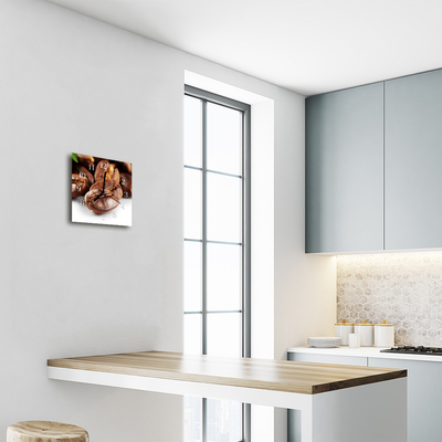 Relógio quadrado Grãos de café