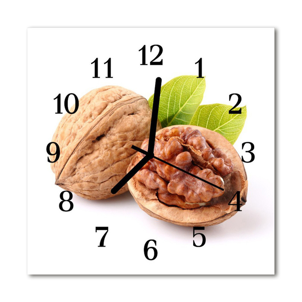Relógio quadrado Noz