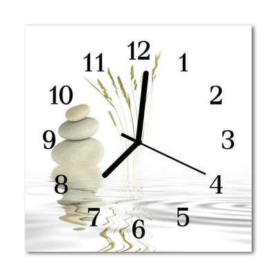 Relógio quadrado Pedras