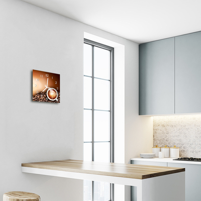 Relógio quadrado Café