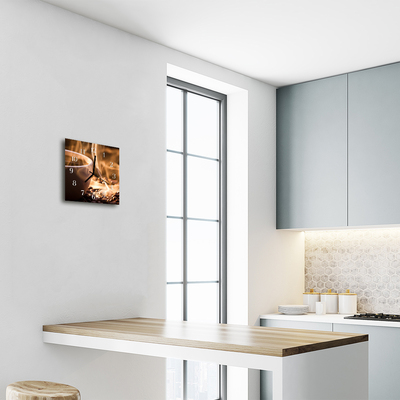 Relógio quadrado Café