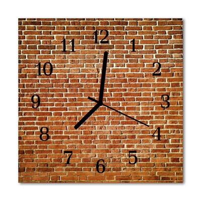 Relógio quadrado Tijolo