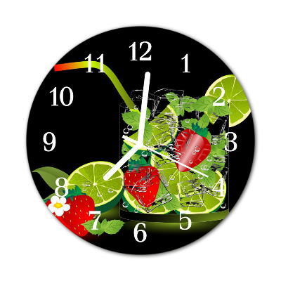 Relógio redondo Morango com limão