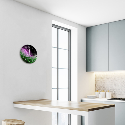 Relógio de vidro redondo Arte abstrata