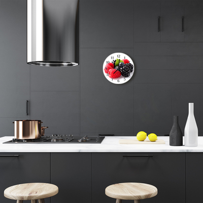 Relógio redondo Frutas vermelhas