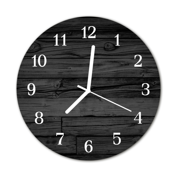 Relógio de vidro redondo Madeira