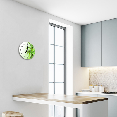 Relógio de parede redondo Bambu