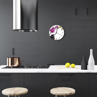 Relógio redondo Orquídea