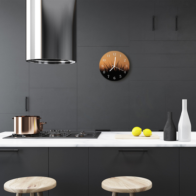 Relógio de vidro redondo Grama