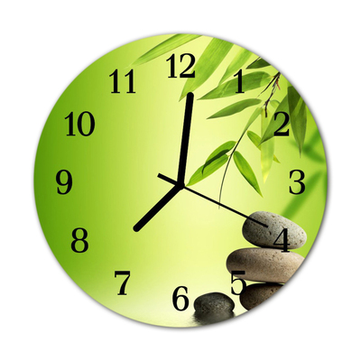 Relógio de parede redondo Pedras de bambu