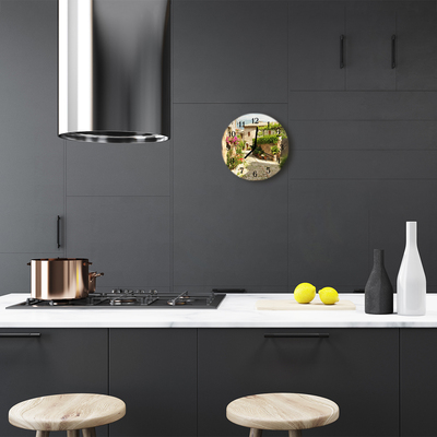 Relógio redondo Beco das flores