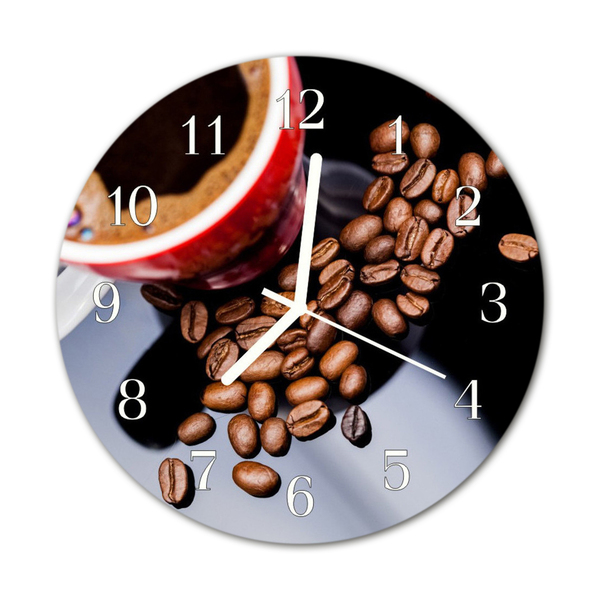 Relógio de vidro redondo Caneca de café