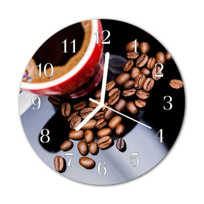 Relógio de vidro redondo Caneca de café