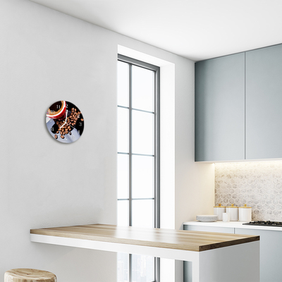 Relógio de vidro redondo Caneca de café