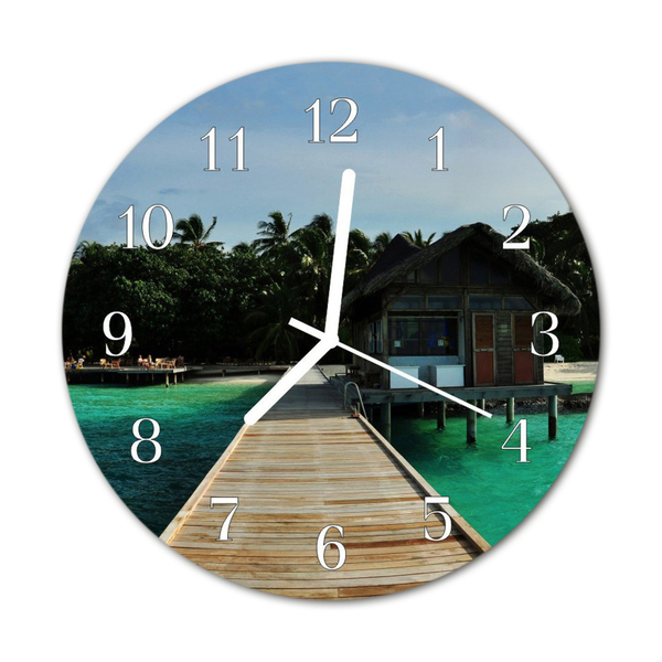Relógio redondo Palmeiras do mar