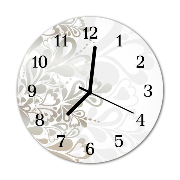 Relógio redondo Flores da arte