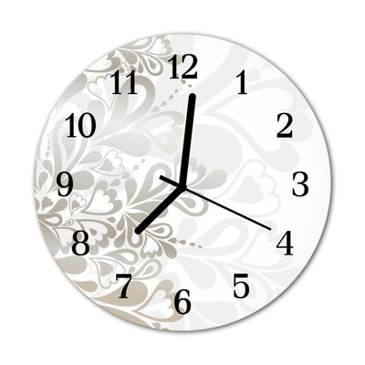 Relógio redondo Flores da arte