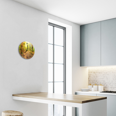 Relógio de parede redondo Estrada florestal