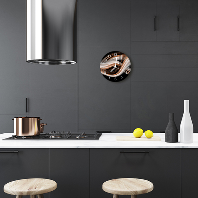 Relógio de vidro redondo Arte abstrata