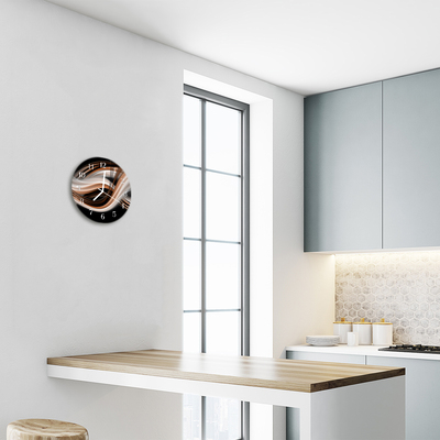 Relógio de vidro redondo Arte abstrata