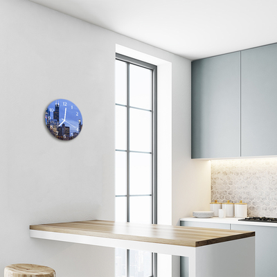 Relógio redondo Edifícios da cidade