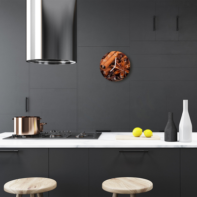 Relógio de vidro redondo Baunilha