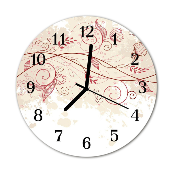 Relógio redondo Arte floral