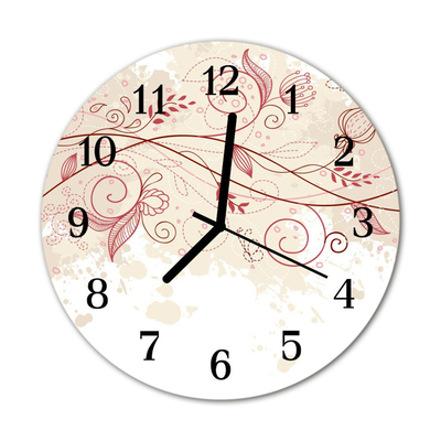 Relógio redondo Arte floral