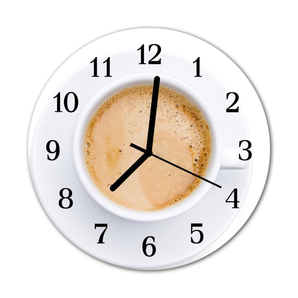 Relógio redondo Caneca de café