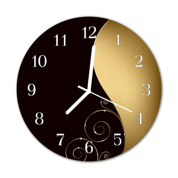 Relógio de vidro redondo Arte abstrata