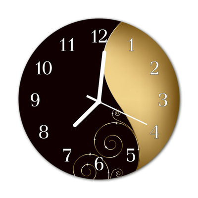 Relógio de vidro redondo Arte abstrata