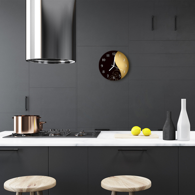 Relógio de vidro redondo Arte abstrata