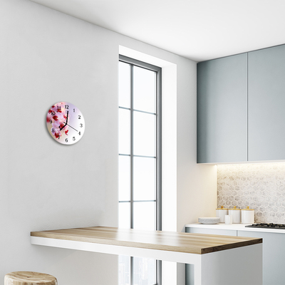 Relógio de parede redondo Orquídea