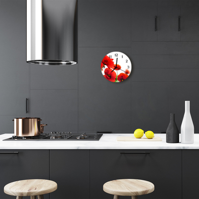 Relógio redondo Papoulas