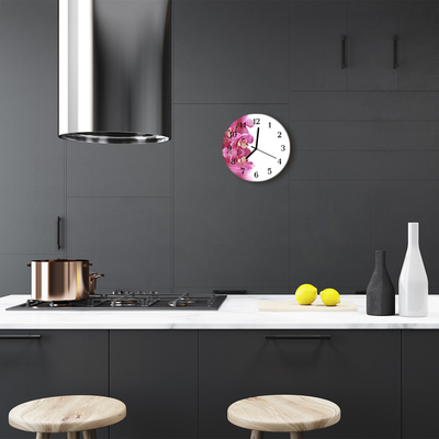 Relógio de parede redondo Orquídea