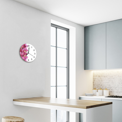 Relógio de parede redondo Orquídea