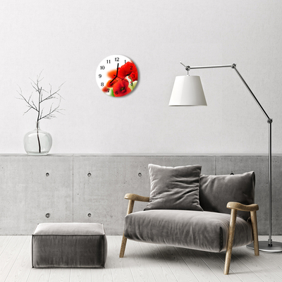 Relógio redondo Papoulas