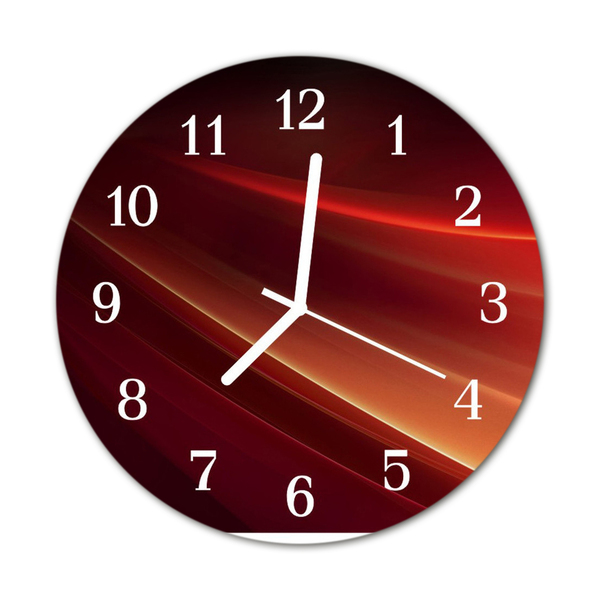 Relógio de vidro redondo Abstração