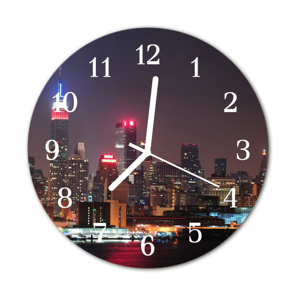 Relógio redondo Edifícios da cidade