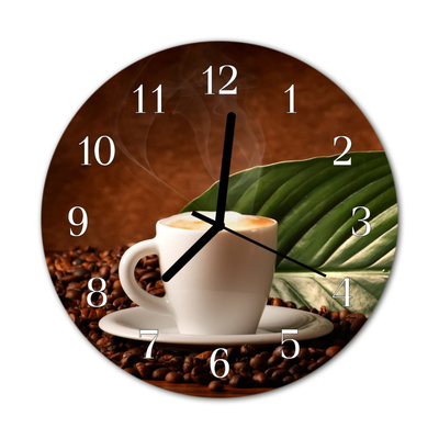 Relógio redondo Caneca de café
