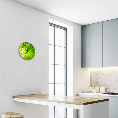 Relógio de parede redondo Folhas