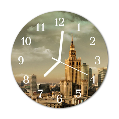 Relógio de vidro redondo Varsóvia