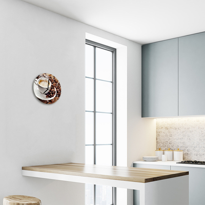 Relógio de vidro redondo Caneca de café