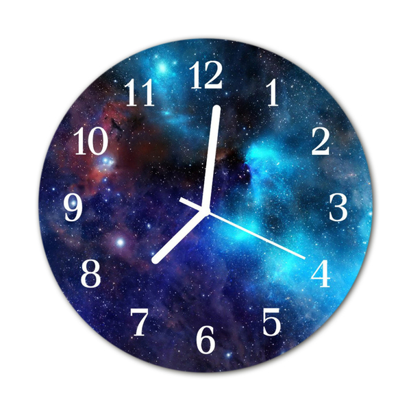 Relógio de vidro redondo Céu estrelado