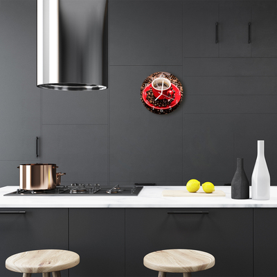 Relógio de vidro redondo Caneca de café