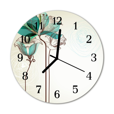 Relógio redondo Flores vintage
