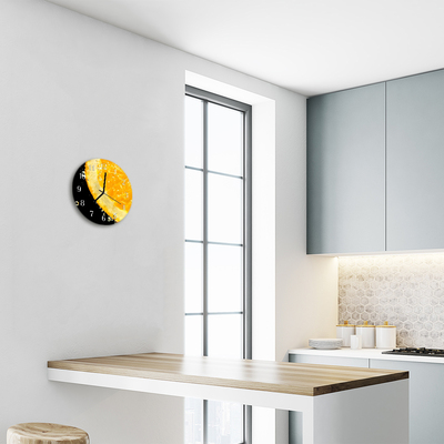 Relógio de vidro redondo Limão